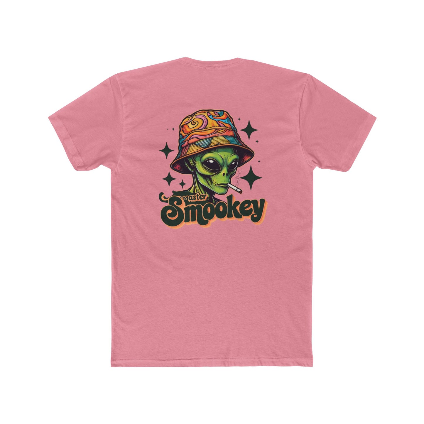 Vibrant Unisex Cotton Crew Tee with Alien Artwork