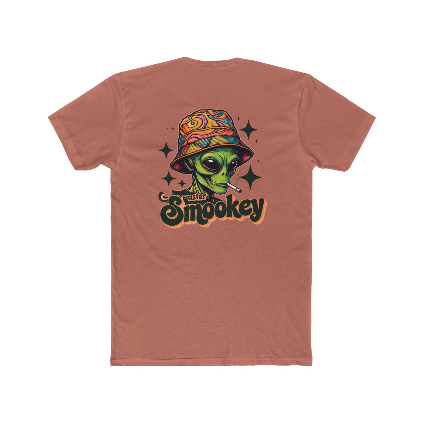 Vibrant Unisex Cotton Crew Tee with Alien Artwork