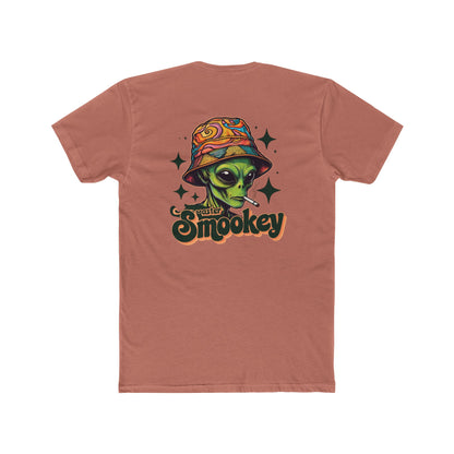 Vibrant Unisex Cotton Crew Tee with Alien Artwork