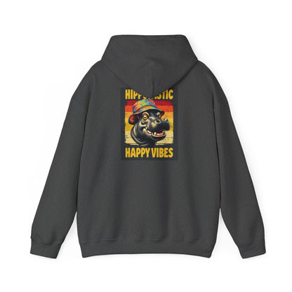 Hipster Hippo Happy Vibes Hoodie