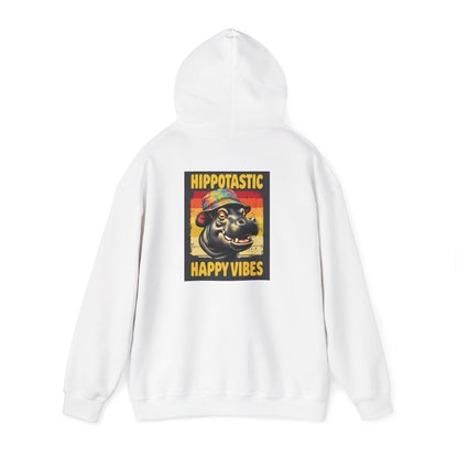 Hipster Hippo Happy Vibes Hoodie