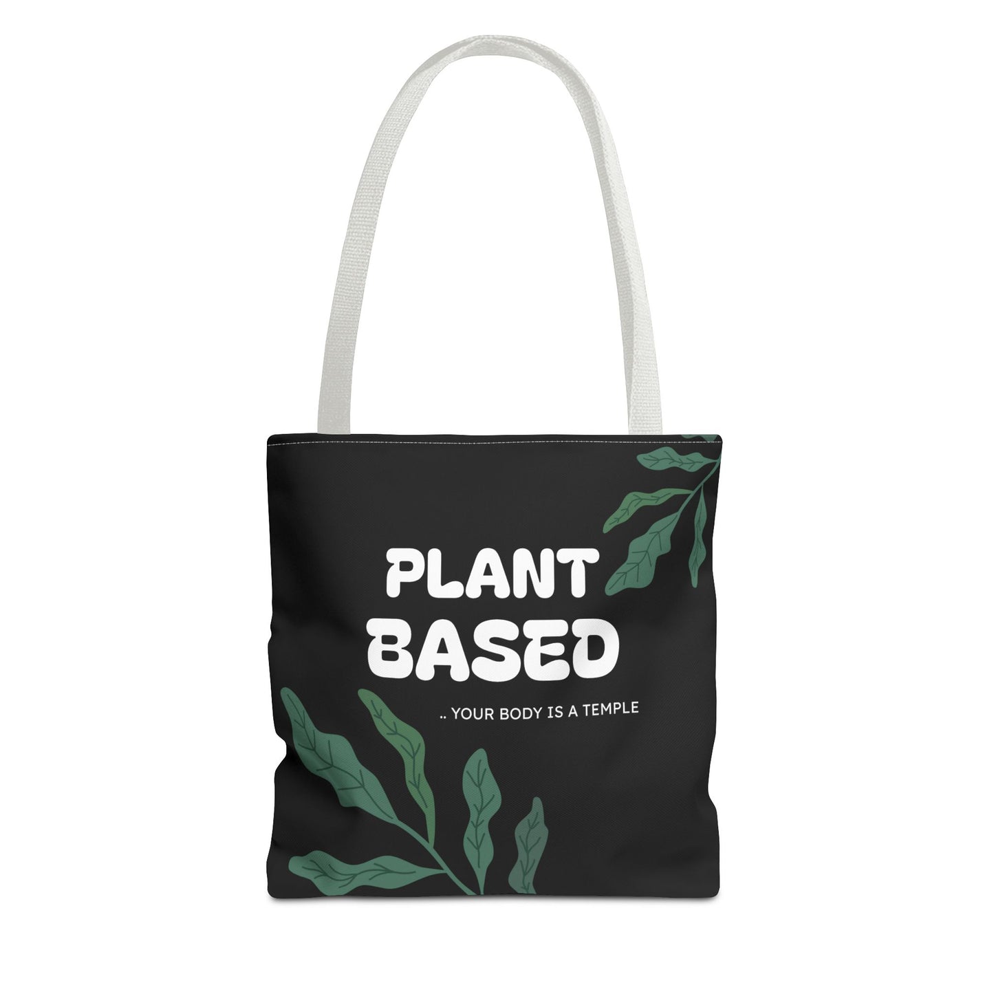 "Plant Based: Your Body Is a Temple" Eco-Friendly Tote Bag