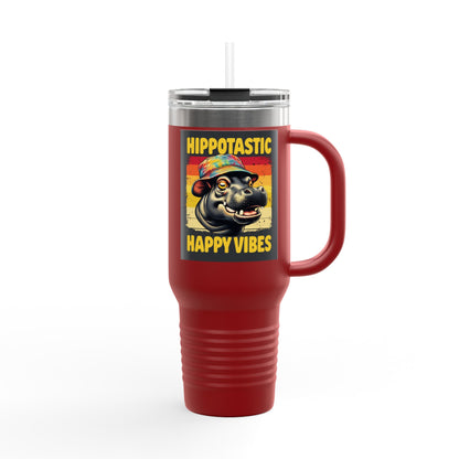 Hippotastic Happy Vibes Insulated Travel Mug