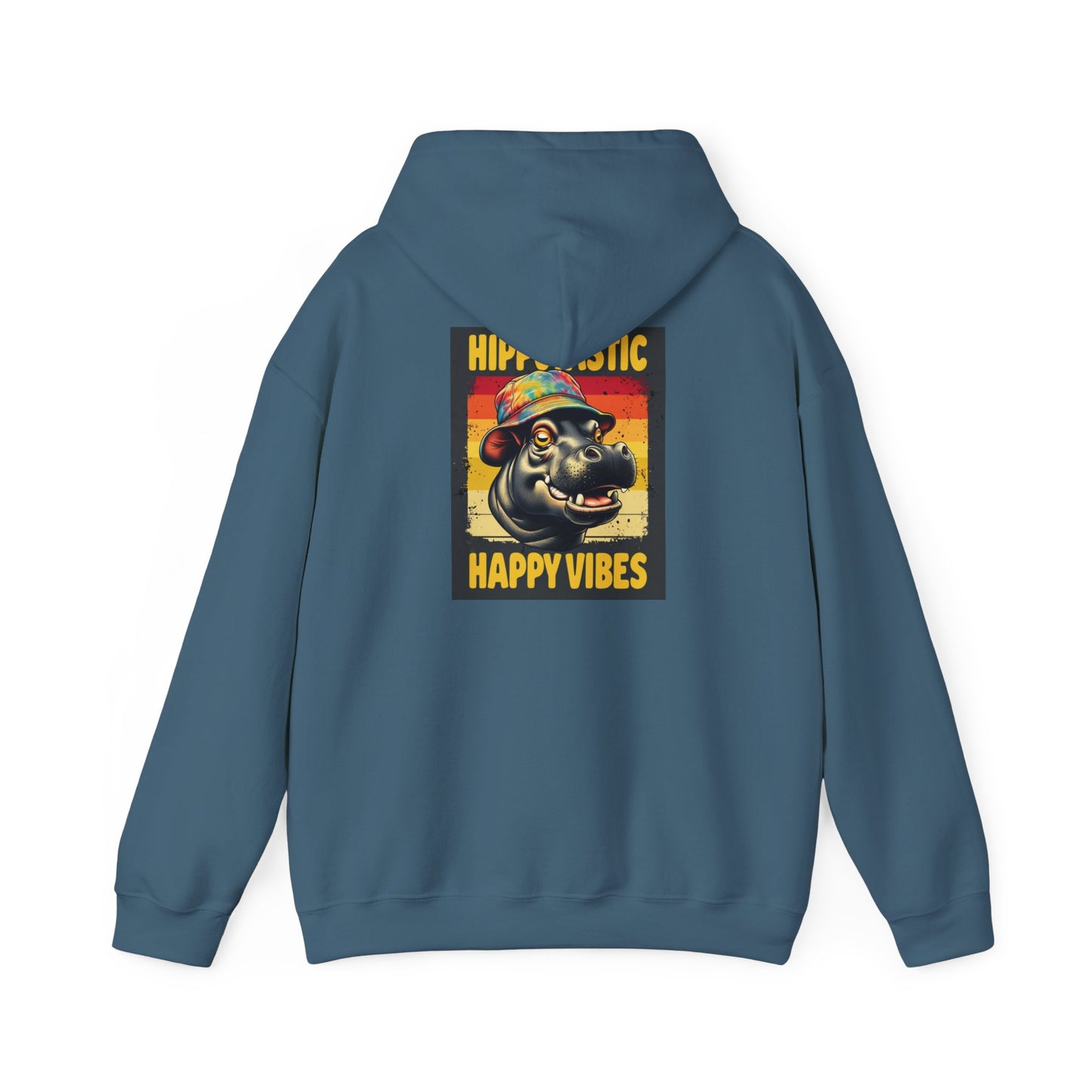 Hipster Hippo Happy Vibes Hoodie