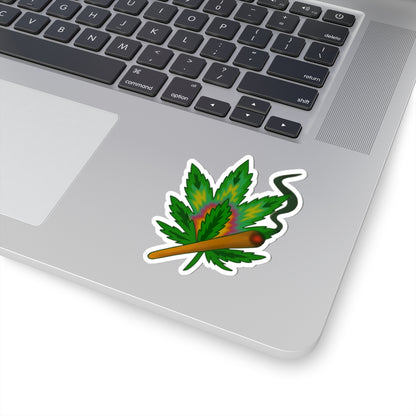 Vibrant Cannabis Leaf Stickers