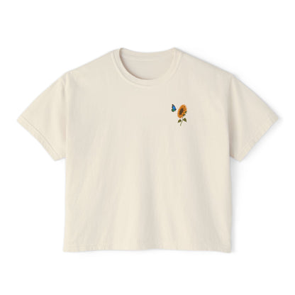 Flowers & Butterflies Women's Crop T-Shirt