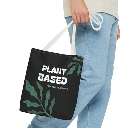 "Plant Based: Your Body Is a Temple" Eco-Friendly Tote Bag