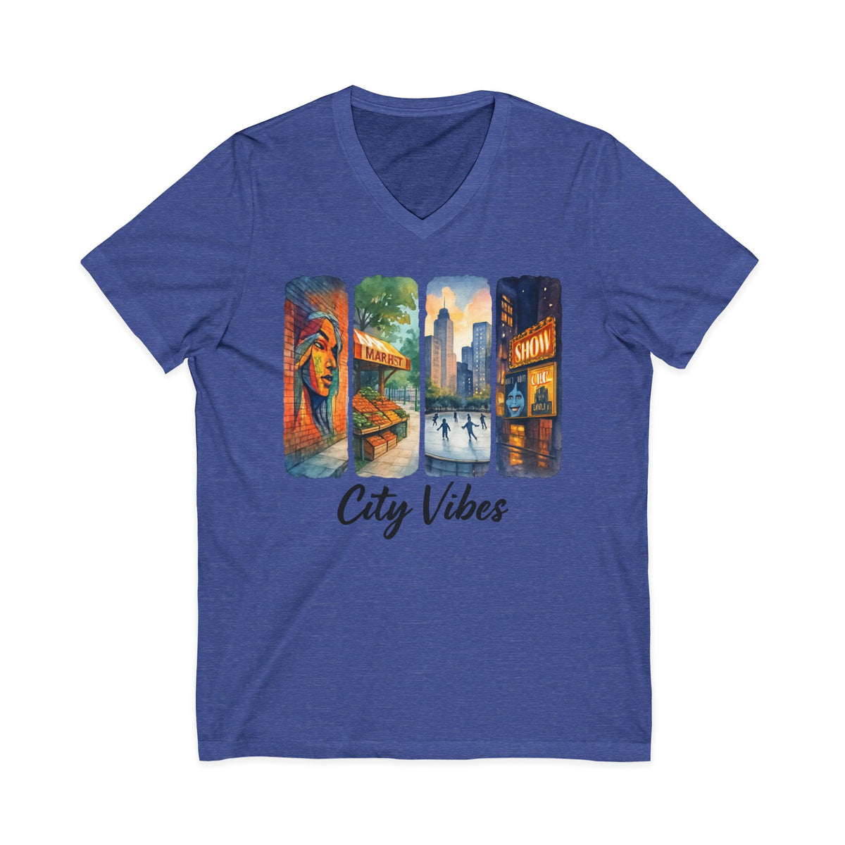 City Vibes V-Neck Tee