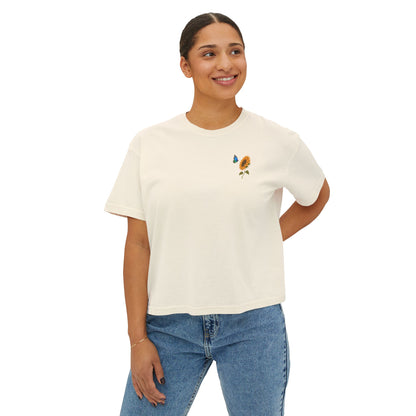 Flowers & Butterflies Women's Crop T-Shirt